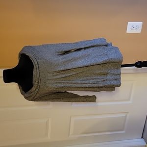 Black and white peppered blouse.